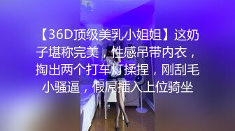 【36D顶级美乳小姐姐】这奶子堪称完美，性感吊带内衣，掏出两个打车灯揉捏，刚刮毛小骚逼，假屌插入上位骑坐