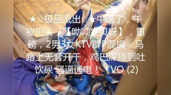 ★☆极品流出☆★牛逼了，午夜街头，【呦呦宝贝呀】，重磅，2男3女KTV群P混操，马路上无套开干，鸡巴深插到吐 饮尿 骚逼通电！《VO (2)